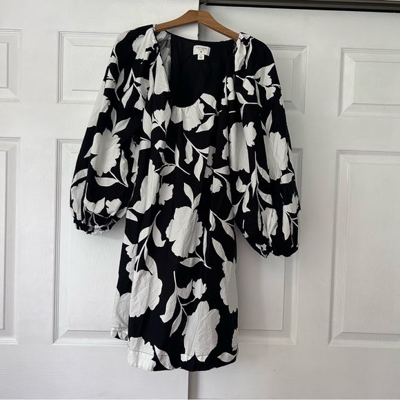 Kate Spade x Target Floral Black and White Midi Dress - Picture 1 of 4